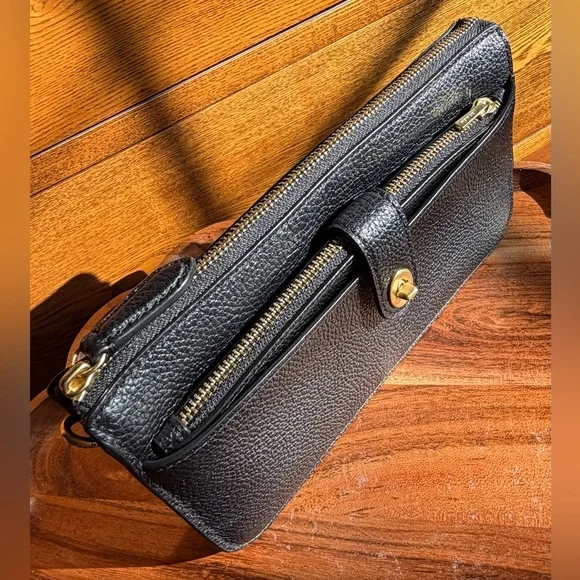 Coach Noa Pop Up Messenger Crossbody Black Leather C4816 - Picture 16 of 17